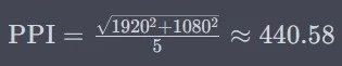 screen PPI formula